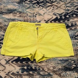 Bright yellow shorts